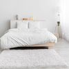 VIMODA Teppich Prime Shaggy Hochflor Einfarbig Weiss Creme Weich für Wohnzimmer, Schlafzimmer, küche, Maße:200 cm Quadrat Bild 3