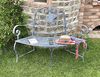 DanDiBo Sitzbank Halbrund Metall Wetterfest Grau 130 cm Baumbank 96013 Gartenbank Parkbank Eisenbank Bild 2