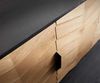 Lowboard Muvi 200 cm Eiche Natur Mango Schwarz Metall Schwarz 4 Türen Bild 4