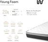 WIN REST Matratze 90x190 cm für Standardbett, mittlere Festigkeit, Höhe 20 cm, Viscogel, Kern aus hochdichtem Schaumstoff, profilierter Schaumstoff, milbendicht und hypoallergen, Young Foam Bild 3