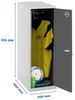 SimonRack Simonlocker Kommode, klein, 915 x 300 x 500 mm, Amario aus Metall, inkl. Schlüssel, Weiß/Anthrazit Bild 2
