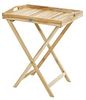 Tabletttisch - Eco-Teak Natur - 60 x 74 x 45 cm (BxHxT) Bild 2