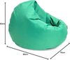 BubiBag Sitzsack für Erwachsene -Indoor Outdoor XL Sitzsäcke, Sitzkissen oder als Gaming Sitzsack, geliefert mit Füllung (125 cm Durchmesser, Pacific) Bild 2