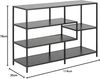 Bücherregal SEAFORD Sideboard Metall und Esche schwarz Bild 2