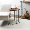 HOME DECO FACTORY, HD0403, Beistelltisch aus Akazienholz, Softness-Kollektion, Möbel, Tisch und Schreibtisch, Beistelltisch – zusammensetzbar, 40 x 55 x 30 cm, Schwarzbraun Bild 2