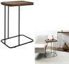 HOME DECO FACTORY, HD0403, Beistelltisch aus Akazienholz, Softness-Kollektion, Möbel, Tisch und Schreibtisch, Beistelltisch – zusammensetzbar, 40 x 55 x 30 cm, Schwarzbraun Bild 4