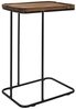 HOME DECO FACTORY, HD0403, Beistelltisch aus Akazienholz, Softness-Kollektion, Möbel, Tisch und Schreibtisch, Beistelltisch – zusammensetzbar, 40 x 55 x 30 cm, Schwarzbraun Bild 5
