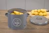 Kartoffeldose „Potato“ Ø 22 x H 22 cm – Karbonstahl Vorratsdose – in Anthrazit Bild 4