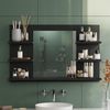 Badspiegelschrank Wilbur Anthrazit 78 x 50 cm mit Regalen Vicco Bild 2