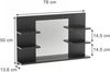 Badspiegelschrank Wilbur Anthrazit 78 x 50 cm mit Regalen Vicco Bild 3
