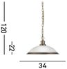 Pendelleuchte, Antik Messing, H 77 cm, BISTRO Bild 5