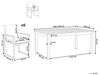 Essgruppe für 6 Personen PANCOLE Metall 168 248x100x75 cm Grau Bild 3