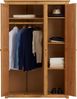 CARO-Möbel Kleiderschrank CANCUN Garderobenschrank aus Kiefer Massivholz mit 3 Türen & Metallgriffe Bild 3