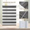 Deswell Doppelrollo Klemmfix ohne Bohren Anthrazit B50 x H150 cm (Stoffbreite 46cm) Rollos für Fenster ohne Bohren für Fenster mit Lichtdurchlässig & Verdunkelnd/Höhe Stufenlos Verstellbar Bild 3