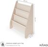MAMOI® Bücher Regal für Kinder Beige | Bucheregale Kinder | Kinderbücher Regale | Büchergestell | Kinderbücherregal | Bücherbank Kinder | Bücherregal Kinderzimmer | Aufbewahrungsregal für Bücher | 100% ECO | Made in EU Bild 3