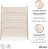 MAMOI® Bücher Regal für Kinder Beige | Bucheregale Kinder | Kinderbücher Regale | Büchergestell | Kinderbücherregal | Bücherbank Kinder | Bücherregal Kinderzimmer | Aufbewahrungsregal für Bücher | 100% ECO | Made in EU Bild 4