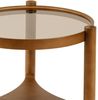 Elegant Coffee Table, Solid Beech Wood & Tempered Glass Top (100 cm), Walnut Finish | Sturdy MDF Base | Modern Design for Living Room & Office Bild 3