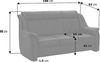 Cavadore 3-Sitzer Beata / 3er Couch im modernen Design / 188 x 98 x 92 / Mikrofaser Hellbeige Bild 2