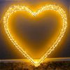 Arnusa LED Dekolicht Leuchtherz 62x60x5cm 1440 LED LED Herz Leuchtkranz XL, LED fest integriert, warmweiß, für Innen und Außen Fenster Dekoration Bild 3