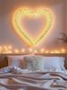 Arnusa LED Dekolicht Leuchtherz 62x60x5cm 1440 LED LED Herz Leuchtkranz XL, LED fest integriert, warmweiß, für Innen und Außen Fenster Dekoration Bild 2