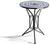 Kobolo Balkonset Sitzgruppe Gartenmöbel Tisch Stühle Metall Mosaik blau weiß, (3-tlg) Bild 3