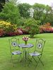 Kobolo Balkonset Sitzgruppe Gartenmöbel Tisch Stühle Metall Mosaik blau weiß, (3-tlg) Bild 2