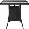 vidaXL Gartentisch Schwarz 140 x 80 x 74 cm Poly Rattan 318713 Bild 3