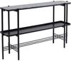 Kare Design Konsole Bennet, Schwarz, Konsolentisch, Marmor Deckplatte, Stahlgestell, Unikat, 72 x 120 x 30 cm (H/B/T) Bild 5