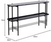 Kare Design Konsole Bennet, Schwarz, Konsolentisch, Marmor Deckplatte, Stahlgestell, Unikat, 72 x 120 x 30 cm (H/B/T) Bild 3