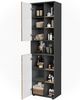 Hochschrank Irma Anthrazit/Goldkraft Eiche 50 x 172 cm mit 2 Türen Vicco Bild 5