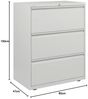 Hängeregistraturschrank Essentials, 3 Hängeregistratur à H 304 mm, Farbe verkehrsweiß Bild 3
