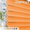 Sanfree Plissee Klemmfix Plisseerollo ohne Bohren Orange B40 x H130cm inkl. Klemmträger Blickdicht und lichtdurchlässig Jalousie Faltrollo Sichtschutz und Sonnenschutz Rollo für Fenster & Tür Bild 2