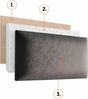 Muralo Samt Wandkissen Stoff Polsterpaneel Schlafzimmer Wohnzimmer Bett Wandpolster Bettkopfteil Lendekissen Modern Luxus Gepolstert Polster Paneel (Creme, 60x30 cm) Bild 5
