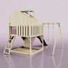 PolarPlay Spielturm Madita aus Holz in Rosa Bild 4