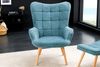 riess-ambiente Sessel SCANDINAVIA blau / natur (Einzelartikel, 1-St), Wohnzimmer · Stoff · Massivholz · mit Armlehnen · Scandinavian Design Bild 4