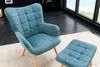 riess-ambiente Sessel SCANDINAVIA blau / natur (Einzelartikel, 1-St), Wohnzimmer · Stoff · Massivholz · mit Armlehnen · Scandinavian Design Bild 2