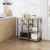 Woltu Küchenregal, 1-tlg, Standregal aus Metall & Holz mit 5 Ablageflächen Bild 2