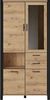 Wohnzimmer Vitrinenschrank ACCRA-83 in Taurus Eiche Nb. und schwarzem Gestell, B/H/T: ca. 100/200/41 cm Bild 5