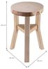 CARO-Möbel Sitzhocker ZAHORA, Sitzhocker Deko Hocker Blumenhocker Paulownia Holz Beistell gölt natur Bild 2