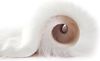 HEQUN Faux Lammfell Schaffell Teppich, Lammfellimitat Teppich Longhair Fell Optik Nachahmung Wolle Bettvorleger Sofa Matte (60x60 cm, Weiße) Bild 3