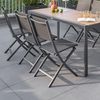 Hespéride - 4er-Set klappbare Gartenstühle Essentia in Anthrazitgrau und Grau - Anthrazit/Graphit Bild 5