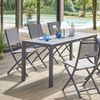 Hespéride - 4er-Set klappbare Gartenstühle Essentia in Anthrazitgrau und Grau - Anthrazit/Graphit Bild 2