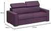 Schlafsofa 3-Sitzer Stoff VIZIR - Violett - Liegefläche: 140 cm - Matratzenhöhe: 18 cm mit Memory Schaum Bild 3