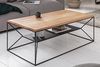 riess-ambiente Couchtisch ARCHITECTURE 110cm natur / schwarz (Einzelartikel, 1-St), Wohnzimmer · Eiche-Massivholz · Metall · geölt · mit Ablage · Design Bild 2