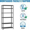 Simonrack Schwerlastregal, Lagerregal, 200 x 80 x 50 Metallregal, Kellerregal, Biegestelle 100 kg, 6 Fachböden, Antracite - Comfort Bild 4