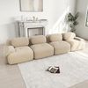 Ball & Cast Cord Sofa, Boneless Couch mit Ottomane, Ohne Montage, Sofa Modular mit Polsterung für Wohnzimmer, Schlafzimmer, Beige, 4 Sitze Bild 4