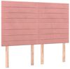 vidaXL Boxspringbett mit Matratze Rosa 140x190 cm Samt 3137904 Bild 5