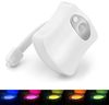 HAC24 LED Nachtlicht LED Toilettenlicht WC Nachtlicht Toiletten Lampe Beleuchtung Klolicht, LED fest integriert, Farbwechsel, mit Bewegungsmelder Batteriebetrieben Bild 2