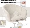 MEUBLE COSY Sessel Relaxsessel Lehnstühle Polsterstuhl Armsessel Einzelsofa mit Metallbeinen für Wohnzimmer Schlafzimmer Büro Vanity, Beige, 67. 5 x 64 x 74. 5cm, Metall Stoff Bild 4