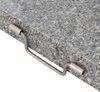 Nexos Sonnenschirmständer 30kg polierter Granit Edelstahl eckig 45x45 cm Schirmständer mit Griff und Rollen Bild 5